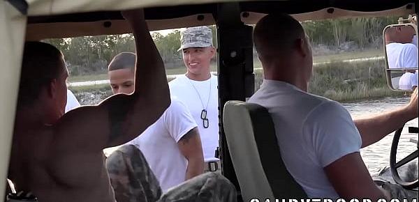  Military bottom fucked on the humvee by hung hunk